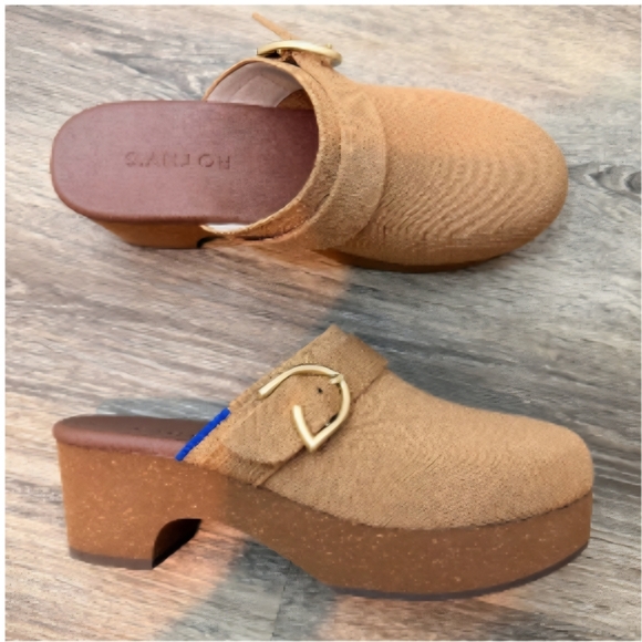 ROTHY'S The Buckle Clog Brown Butternut Women’s US 7.5 EU 37.5 UK 5 New W/ Box - Picture 12 of 15